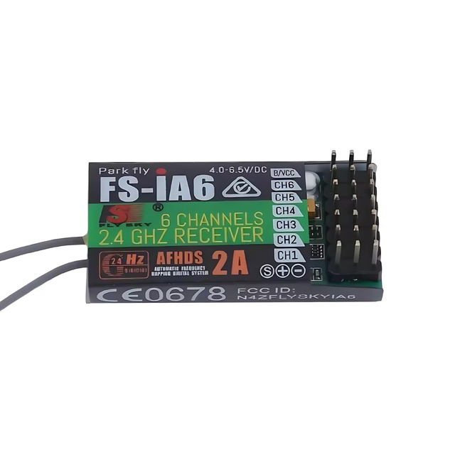 Flysky FS-iA6B 2.4G 6CH I-BUS PPM Receiver Dual Antenna with Failsafe for FS-i4 FS-i6 FS-i10 Transmitter RC System