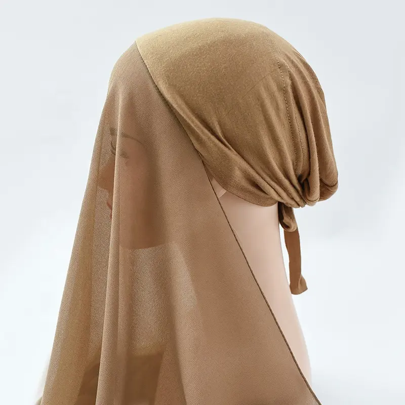 New Collection Instant Hijab Pearl Chiffon Jersey Model Scarf Hijabs Undercap Under Scarf Malaysian Hijab Scarf Instant