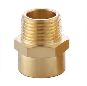 Rosca hembra 3/4 BSPP a conector adaptador macho 3/4 NPT accesorios de tubería de latón - Product Image 1