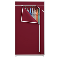 Armoire de chambre personnalisable en tissu non tissé, armoire simple peu volumineuse, économique