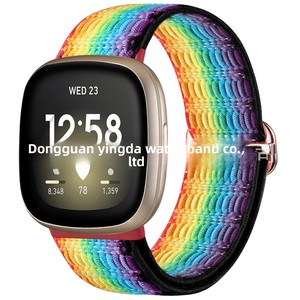 Correa Deportiva Elástica de Nailon para Fitbit <span class=keywords><strong>Versa3</strong></span>/V4, Correa de 20 mm con Hebilla de Molde Privado, Compatible con Modelos Fitbit - Product Image 3