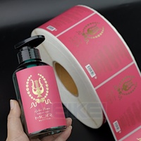 Étiquettes en rouleau personnalisées en gros pour machine d'étiquetage automatique, autocollants imperméables pour bouteilles cosmétiques, fournitures de soins personnels