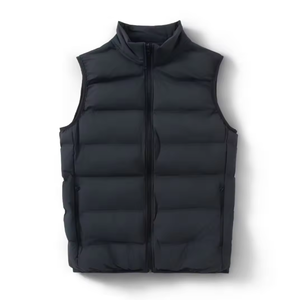 Gilet matelassé léger personnalisé avec logo pour hommes et femmes, chaud et coupe-vent à col montant, matelassé et chaud - Product Image 2