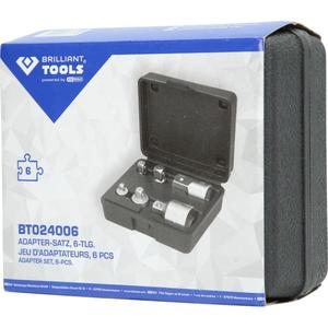 ชุดอะแดปเตอร์ BT024006สุกใสขนาด1/4 ''+ 3/8'' + 1/2 ''+ 3/4'' (6ชิ้น) -EAN ซ็อกเก็ต4042146777732อุปกรณ์เสริมประแจ1/2" - Product Image 4