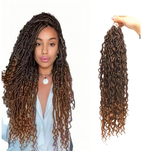 Extensiones de Cabello Sintético Resistentes al Calor de 22 Pulgadas, Estilo Passion Twist, Trenzado Crochet, River Goddess, Faux Locs - Product Image 1