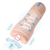 Masturbador Masculino Eléctrico con Vibración y Succión, 10 Vibraciones, 5 Modos de Succión, Carga USB, Impermeable, Canal 3D, Sensación Real al Tacto