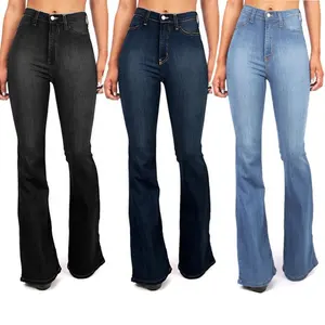 Womens Bootcut Fit Clothes Soft Flared Jeans Tall Denim Bell Bottom Pants High Waist Distressed Flare Women Wide Leg Jeans