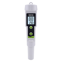 Compteur de sel portable de haute précision testeur d'eau de température de salinité compteur de salinité numérique testeur 2 en 1