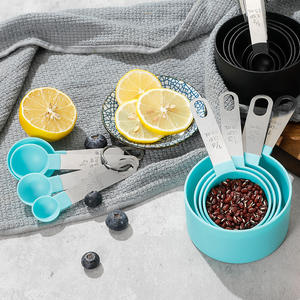 Ensembles de tasses <span class=keywords><strong>et</strong></span> cuillères doseuses de qualité alimentaire avec poignées en acier inoxydable pour une pâtisserie sûre <span class=keywords><strong>et</strong></span> saine - Product Image 1