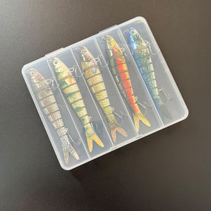 LVDE 5 pièces Boîte 14cm Naufrage Leurres Leurres De Pêche Ensemble 8 Segments Crankbait Dur Appâts Artificiels Kit Swimbait Brochet Leurre De Pêche - Product Image 3