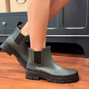 Modis tahan air terakhir chelsea Gumboots terbaik Rubber Ankle High Wellington Boots chelsea Rain Boots produsen - Product Image 4