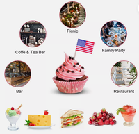 JIAHUI Mini-drapeaux jetables écologiques en bambou pour la décoration de burgers et cupcakes, drapeaux personnalisés pour cure-dents