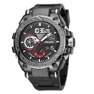 Montres numériques en gros pour hommes, montre de sport SMAEL 8060, boîtier en alliage, étanche, montres tendance - Product Image 2