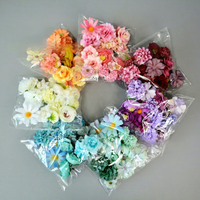 Ensembles de fleurs artificielles, fausses fleurs, bouquets de mariage DIY, décorations de gâteaux, combinaisons de roses, arrangements de centres de table floraux