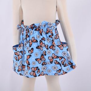 Robe courte décontractée pour petite fille, tricotée, imprimée de fleurs, taille élastique, polyester/coton, séchage rapide - Product Image 4