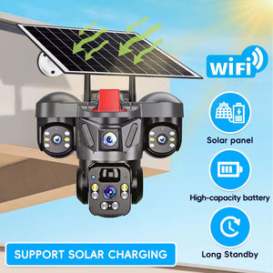 KERUI kamera Solar 6MP WIFI 10X Zoom, kamera keamanan rumah versi malam warna jaringan pengamatan surya V380 PRO 3 layar - Product Image 2