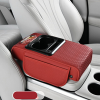 Meilleure Vente : Coussin d'accoudoir de voiture multifonctionnel de luxe avec fonction de charge, porte-gobelet, boîte de rangement et rehausseur en cuir