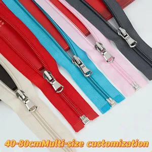 Wholesale High Quality No. 5 Nylon Zipper Code Full Volume Black And White Color Spot Clothing Luggage Tent Mattress Zipper