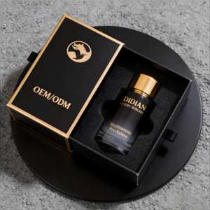 Flacons de parfum OEM noirs givrés 100ml/50ml/30ml, conteneurs en verre pour parfum, emballage de luxe avec vaporisateur à pompe - Product Image 1