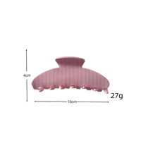 Jepit Rambut Model Hiu Bergaris Pink Biru Bahan Asetat untuk Wanita, Hadiah Buatan Tangan 10cm