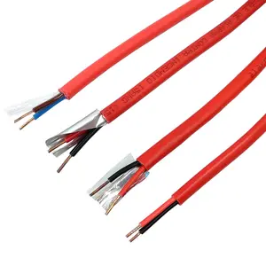 Sinyal dan Kontrol Alarm Kebakaran Merah 18 AWG 2 Kabel Konduktor Terlindung 1000ft 305M Reel