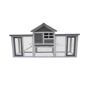 SDR031 Cage à lapin en bois de luxe, grande maison pour animaux d'intérieur et d'extérieur pour lapins, chats et chiens avec toit imperméable, motif animal - Product Image 3