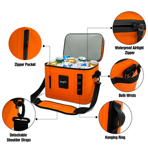 حقيبة تبريد ناعمة عالية الجودة معزولة ومقاومة للماء من مادة TPU مع حزام للكتف للشاطئ والمشروبات والغداء - Product Image 2