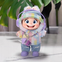 Erste Generation 17cm Cartoon-Spielzeug PVC 1:3 Maßstab Regenbogen-Kariertes Mode-Set Exklusive Unisex-Kleidung für Puppenzubehör