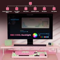 OEM ODM Wireless Gaming Keyboard Creamy Computer Keyboard 99 Key Membrane Keyboard with Number Pad RGB Backlit TriMod