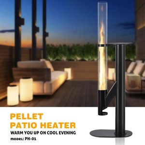 Pellet Rocket <b>Stove</b> Freestanding Aluminum Household Patio Heater with Energy Saving Heating and Fireplace Atmosphere Decoration - Product Image 4