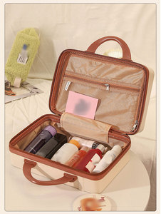 Boîte à maquillage miniature de 14 pouces avec logo personnalisé, vente en gros, boîte de toilette portable, légère, sac à cosmétiques, petit <span class=keywords><strong>bagage</strong></span> - Product Image 3