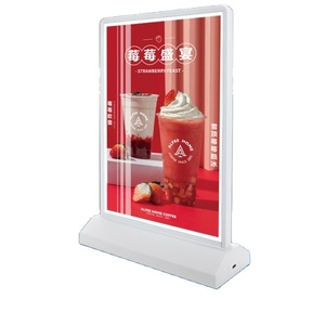 A4 Rechargeable Table Stand LED <strong>Light</strong> <strong>Box</strong> 8-12h Endurance IP20 Store Sign Holders Glass Photo <strong>Frame</strong> Advertising Display for - Product Image 3