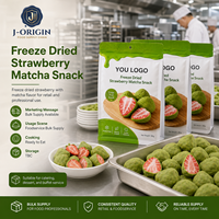 Gefreeze-droogde aardbeienmelkpoeder Matcha knapperige fruitsnack 38g 12 maanden houdbaarheid kant-en-klaar dessert topping OEM Private