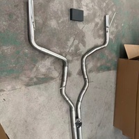Sistem Knalpot Baja Tahan Karat Downpipe Mercedes Benz E550 W212 M273 Ketebalan 1.5mm Hasil Akhir Brushed/Polished