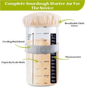 Productos Ecológicos 2026, Tarro de Boca Ancha de 24 Onzas para Masa Madre, para Hornear Pan de Masa Madre - Product Image 3