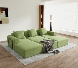Sofás Modulares Modernos Personalizados Saien Tipo Cama para Interiores y <span class=keywords><strong>Sala</strong></span> <span class=keywords><strong>de</strong></span> Estar, Juego <span class=keywords><strong>de</strong></span> Muebles Comprimidos con Espuma <span class=keywords><strong>de</strong></span> Alta Densidad - Product Image 6