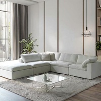 Canapé d'angle modulaire moderne en éponge haute densité personnalisé, canapé-lit en forme de L, écologique, compressé sous vide, salon nuage