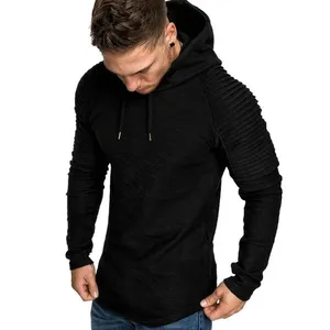 European And American Foreign Trade Men's Hooded Long Sleeves T-shirt Sports Shirt Man Fitness Good Clothing