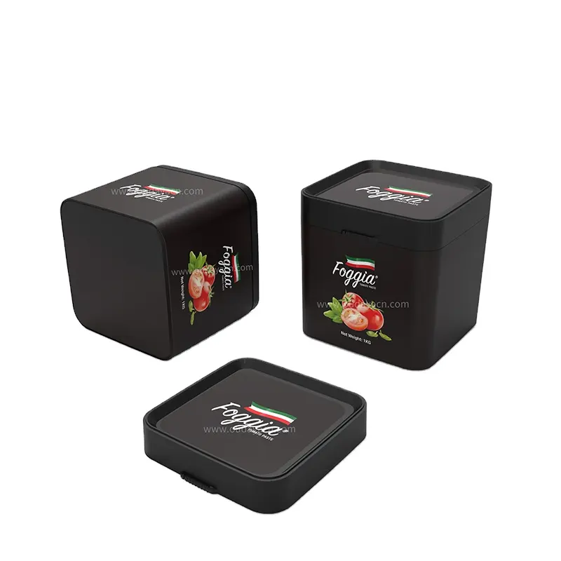 Caja rectangular personalizada para helados, contenedor con tapa de bloqueo, 1kg