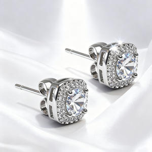 1ct D Color Fine Jewelry Moissanite Diamond <strong>Earring</strong> 925 Sterling Silver Hip Hop Women VVS Moissanite Stud <strong>Earrings</strong> - Product Image 3