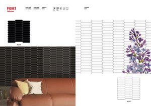 Bán Hot Glass Gạch Mosaic cho tường nội thất trang trí phòng bếp phòng tắm gốm tráng men gỗ gốm hỗn hợp Gạch Mosaic - Product Image 6