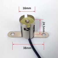 Douille de lampe HoneyFly BA15D BA15S 12V 24V 36V avec connecteur métallique B15 pour voyant lumineux et support de lampe marine
