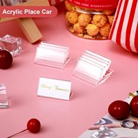 Porte-étiquettes en plastique transparent en forme de L support d'étiquettes de prix acrylique pour bacs de rangement de comptoir magasin de détail affichage de magasin