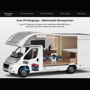 Système de batteries 2048Wh pour entrepôt outre-mer, générateur d'énergie solaire, batteries lithium-ion LiFePO4, stations extensibles - Product Image 1