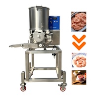 Machine automatique de fabrication de galettes de viande pour hamburgers, poulet, crevettes, en acier inoxydable 304, machine industrielle pour galettes de viande