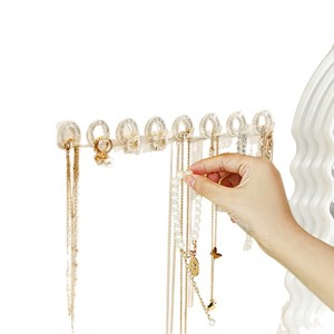 Transparent Wall Mounted Jewelry Hooks <b>With</b> Suction Cup For Earring And Bracelet Storage Organizer Display Rack - Product Image 3