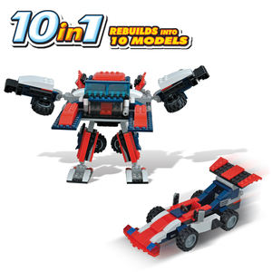 WOMA TOYS proprio marchio bambini 10 modello di alta qualità divertente trasforma <span class=keywords><strong>Robot</strong></span> per bambini Set di blocchi di mattoni fai da te - Product Image 5