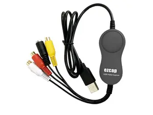 Ezcap159 यूएसबी एनालॉग ऑडियो वीडियो पर कब्जा कार्ड एस-वीडियो ए वी Hi8 डिजिटल कनवर्टर करने के लिए कैसेट टेप करने के लिए डीवीडी निर्माता वीएचएस वीडियो रिकॉर्डर