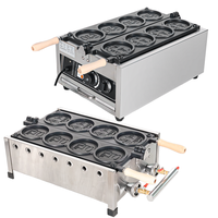 Machine à gaufres en forme de pièce de monnaie de 10 yens, prix de gros, machine à crêpes en forme de pièce de monnaie dorée, machine à pain au fromage en forme de pièce de monnaie commerciale