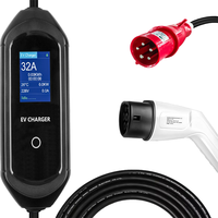 Chargeur EV portable ZSWinner ST-E204 de haute qualité 22KW 32A AC Type 2 avec prise CEE rouge pour utilisation intérieure/extérieure, neuf
